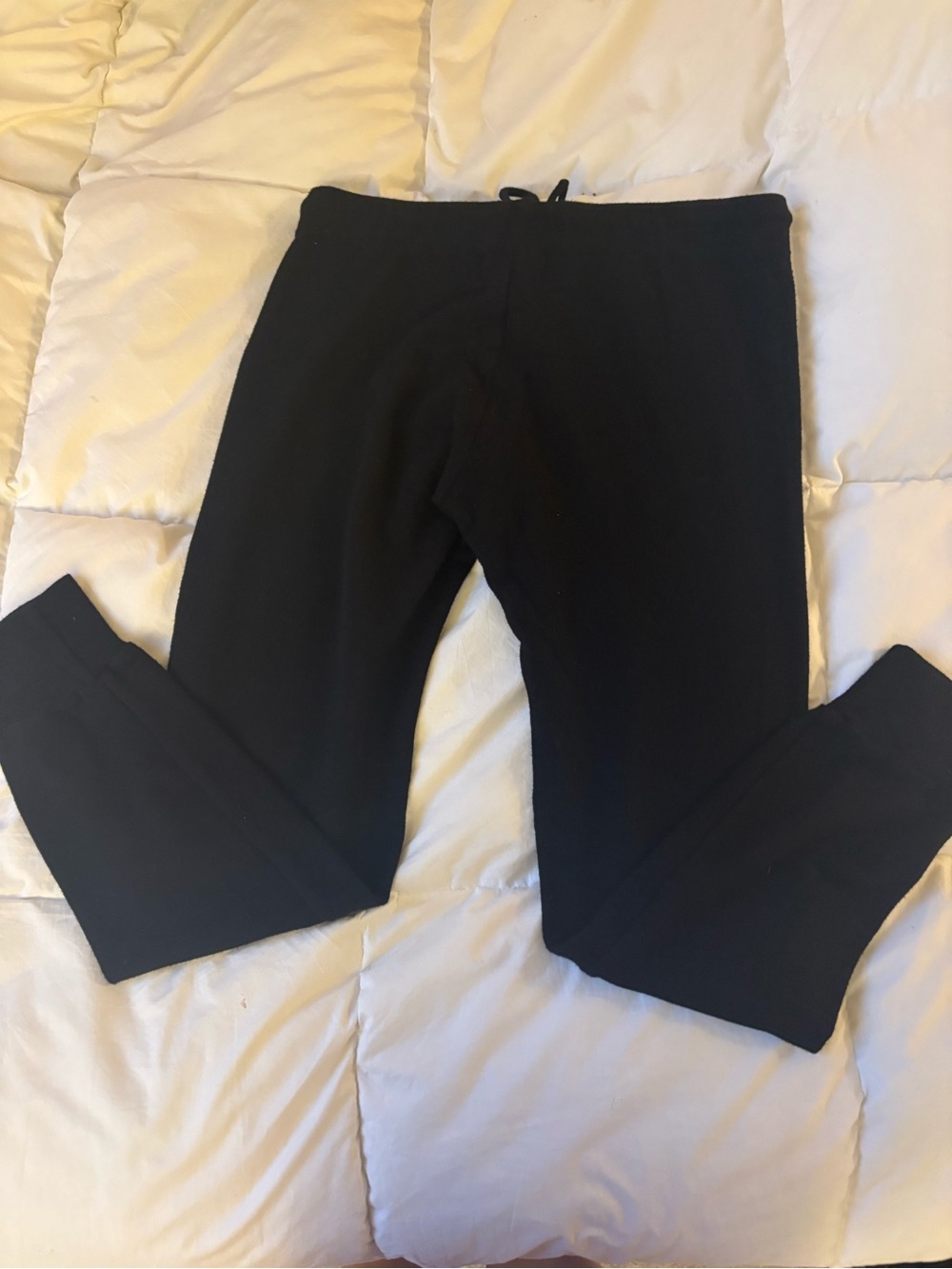 Monrow Women’s Black Drawstring Joggers Sweatpants Lounge Small